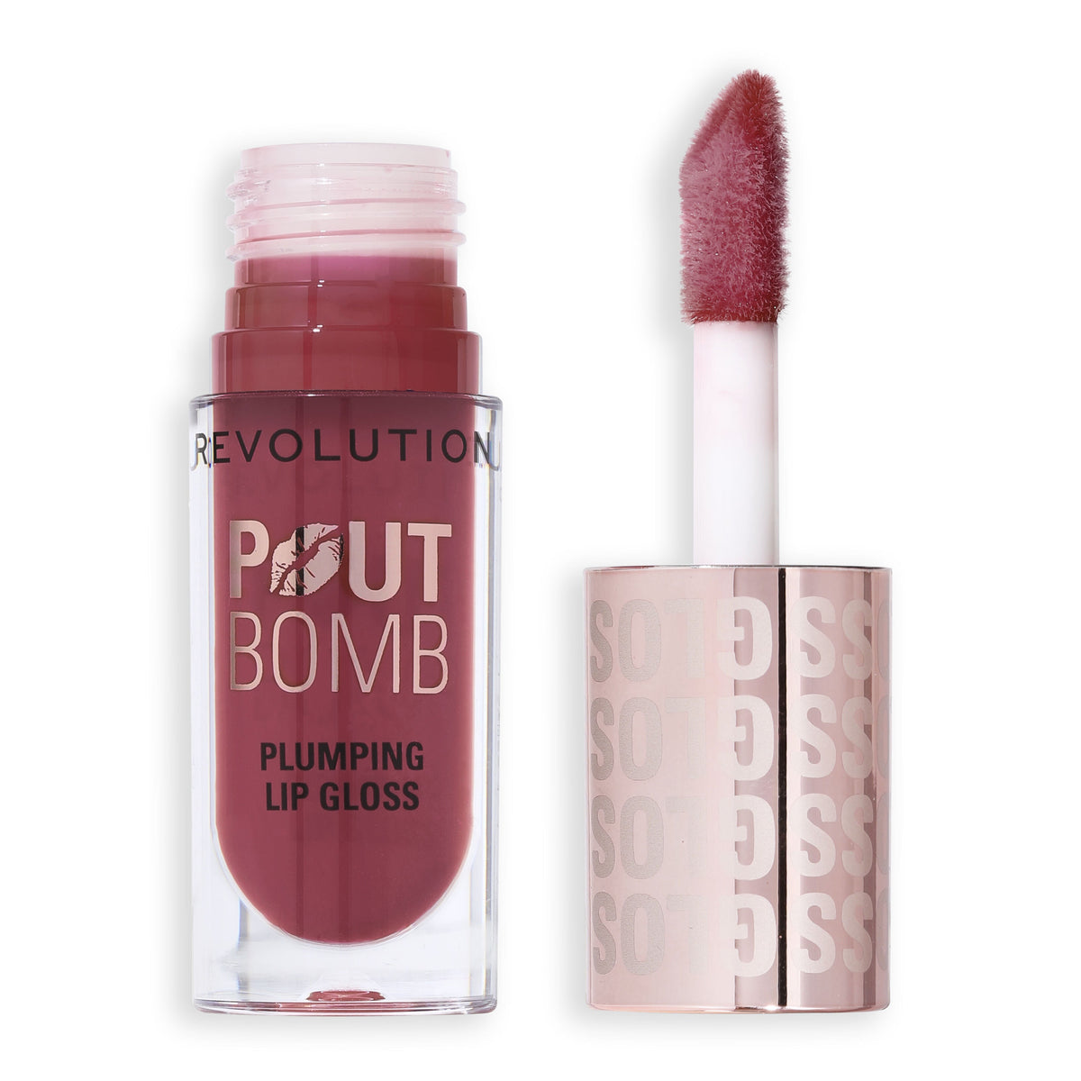 Revolution Pout Bomb Plumping Gloss Wild Mauve Pink