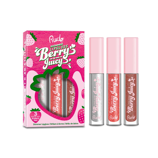 Rude Cosmetics Berry Juicy Lip Gloss Set Shimmer 7.5ml
