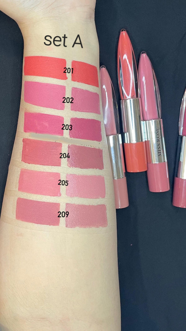 Miss Rose Dual-Ended Matte Lipstick & Lip Gloss