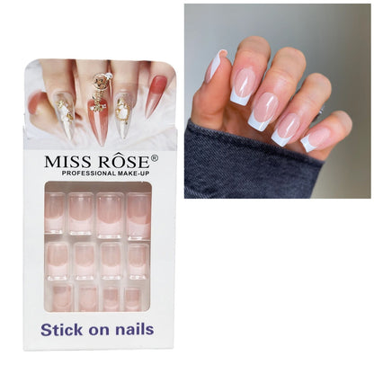 Missrose 1 Piece Stick on French Nails Pack (NEW)