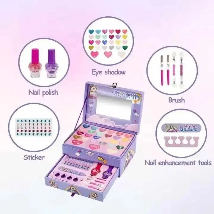 Unicorn Girls Safe & Pretend Play Cosmetic Makeup Kit