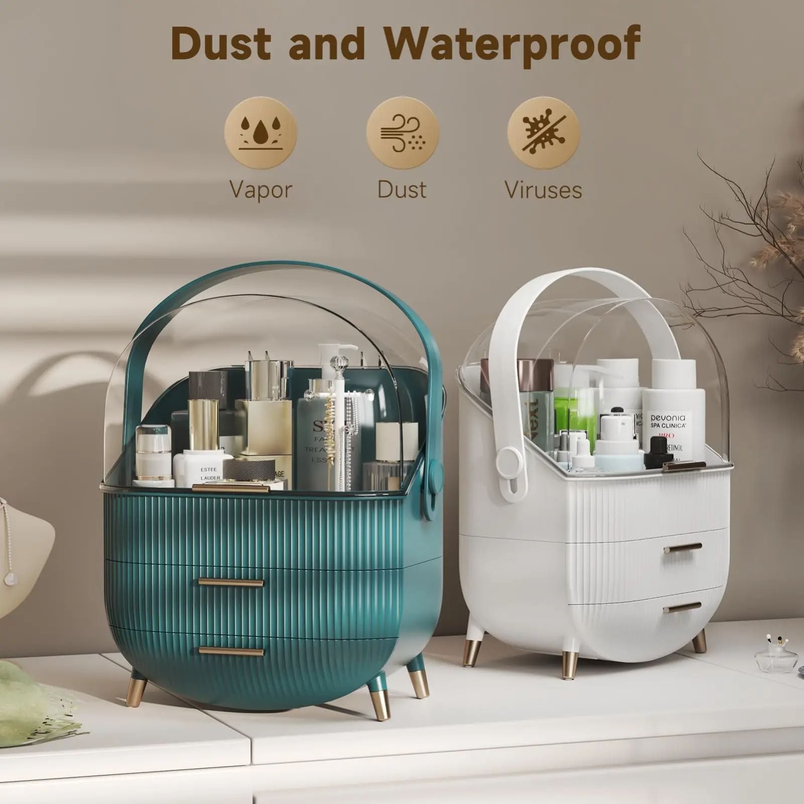 Makeup Storage Organizer With Lid