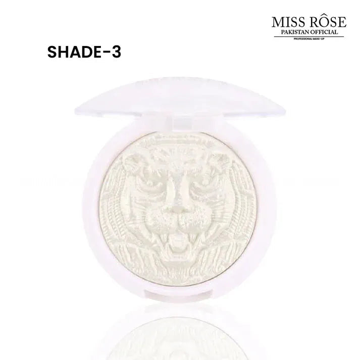 Miss Rose Leopard Print Shimmer Highlighter Pressed Powder Highlighter