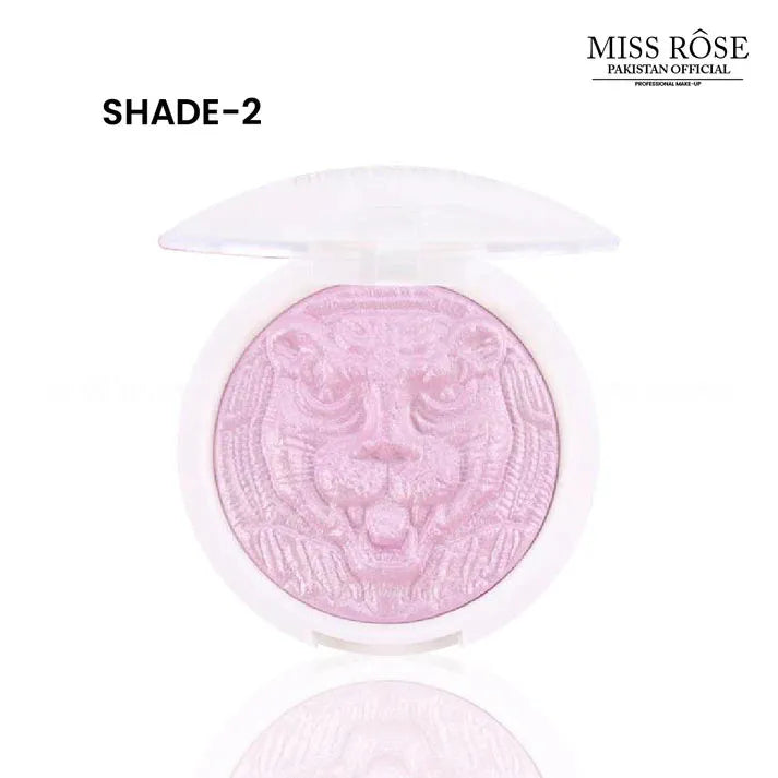 Miss Rose Leopard Print Shimmer Highlighter Pressed Powder Highlighter