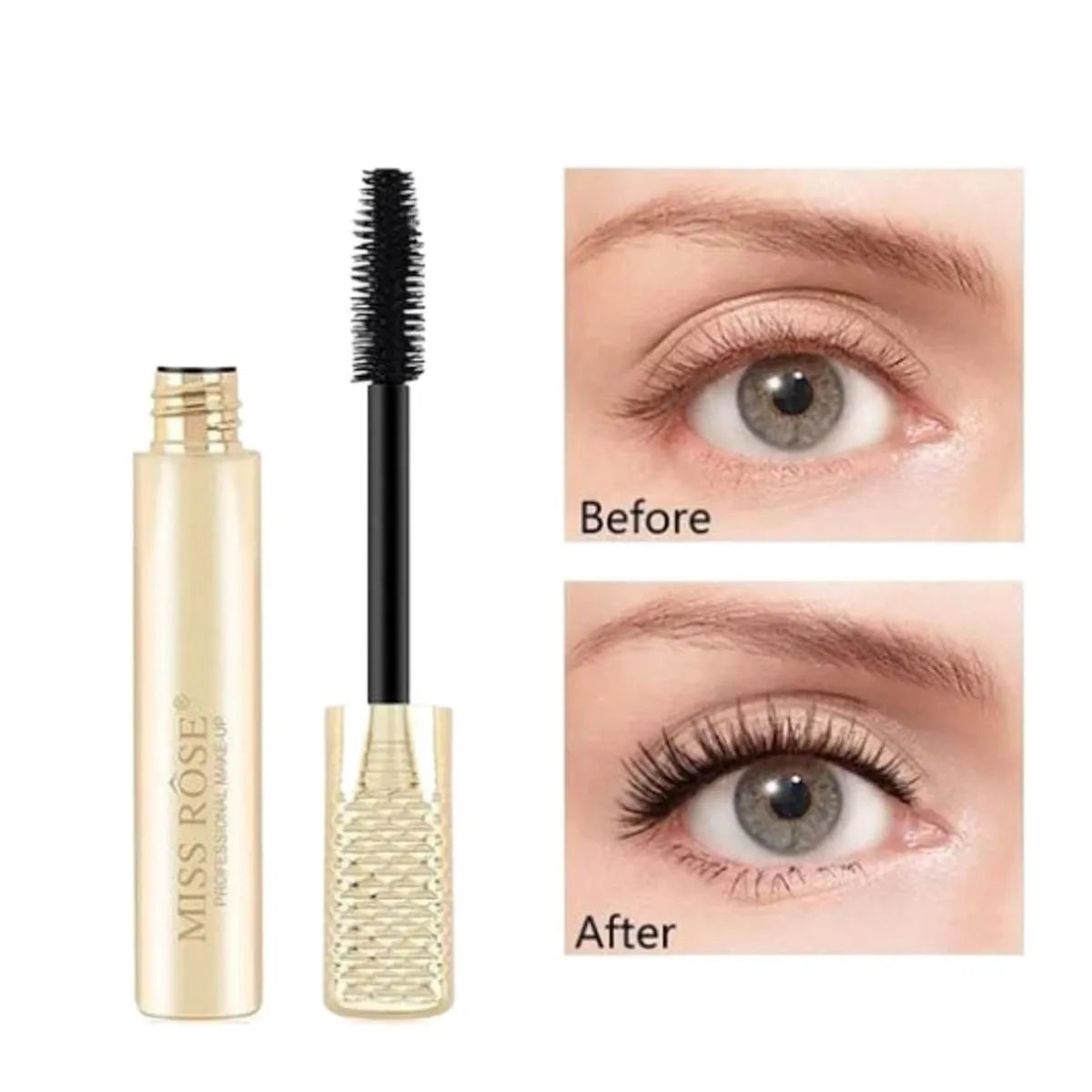 Miss Rose Waterproof Quick Dry Easy To Use Liquid Black Mascara .