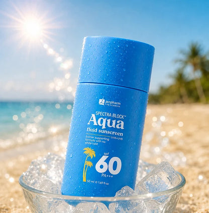Jenpharm - Spectra Block Aqua Fluid Sunscreen SPF60 PA++ 50Ml