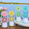 Rechargeable Dual Head Cooling Mist Fan 2-in-1