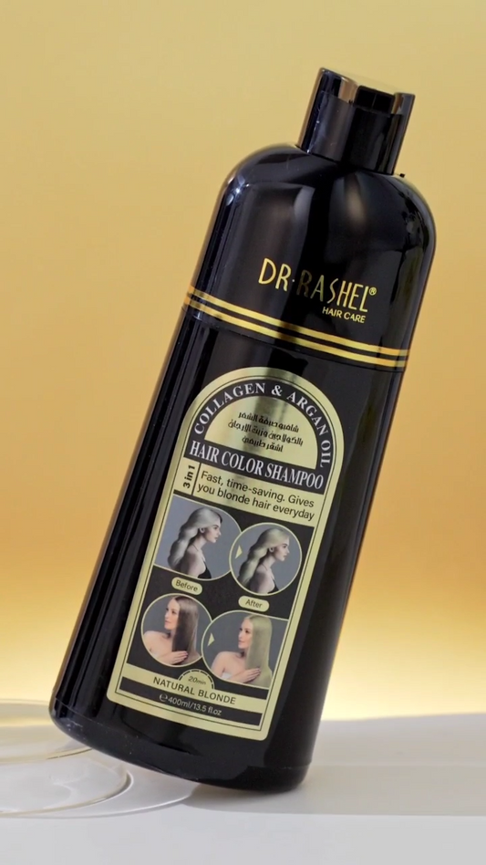 Dr. Rashel Collagen & Argan Oil Hair Color Shampoo (Natural Blonde)