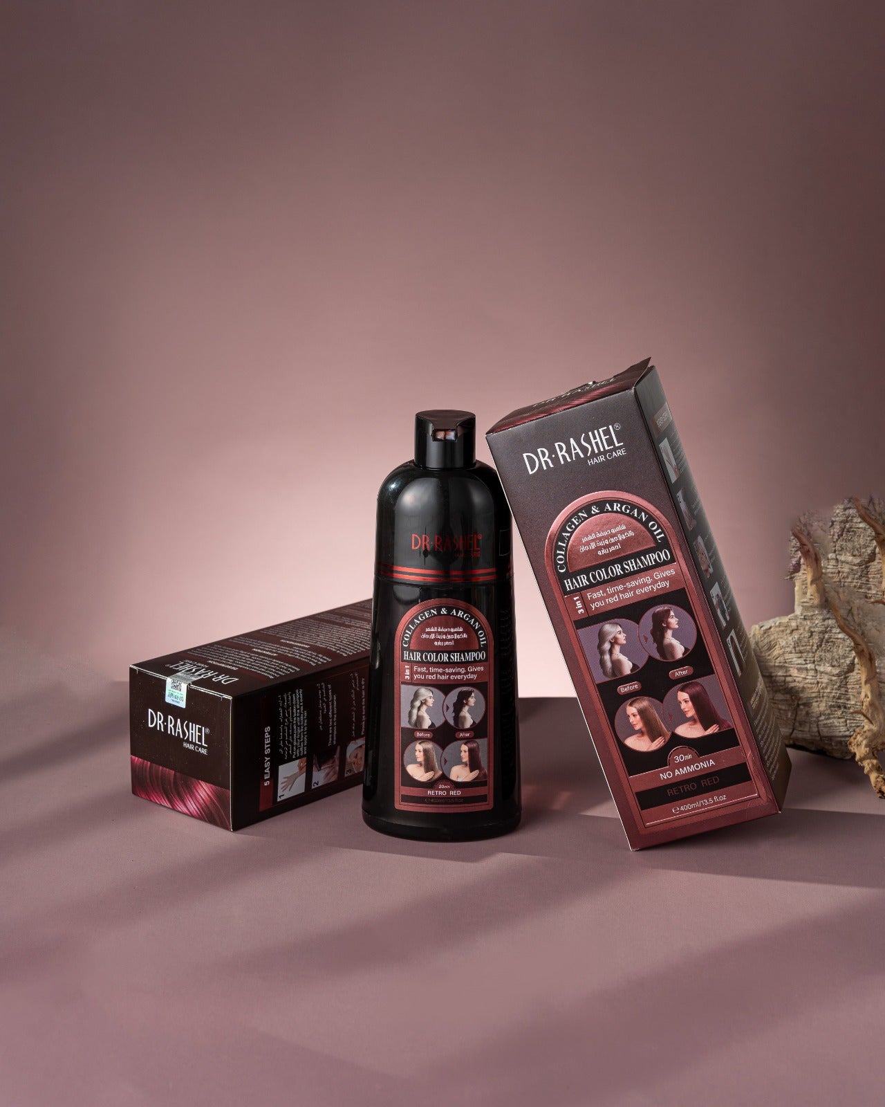 Dr. Rashel Collagen & Argan Oil Hair Color Shampoo (Retro Red)