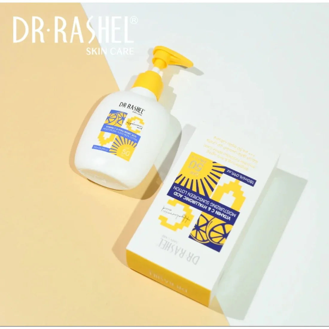 Dr. Rashel Vitamin C & Hyaluronic Acid Moisturizing Sunscreen Lotion SPF 50